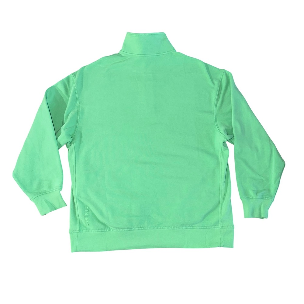 Athleta Forever Fleece 1/4 Zip Sweatshirt Valley Green Medium - Picture 10 of 11